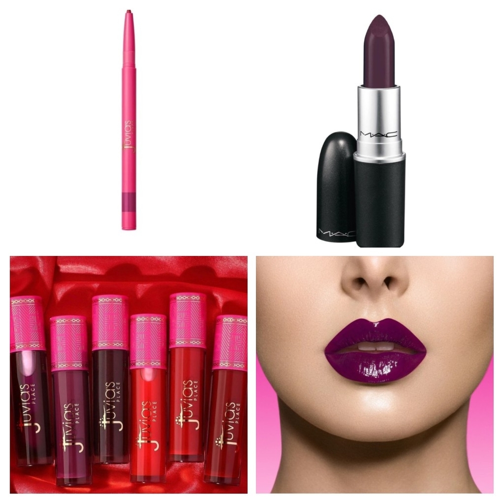 MAC Satin Lipstick Juvia Berry Gloss Wine Liner Royal Beauty African Diaspora